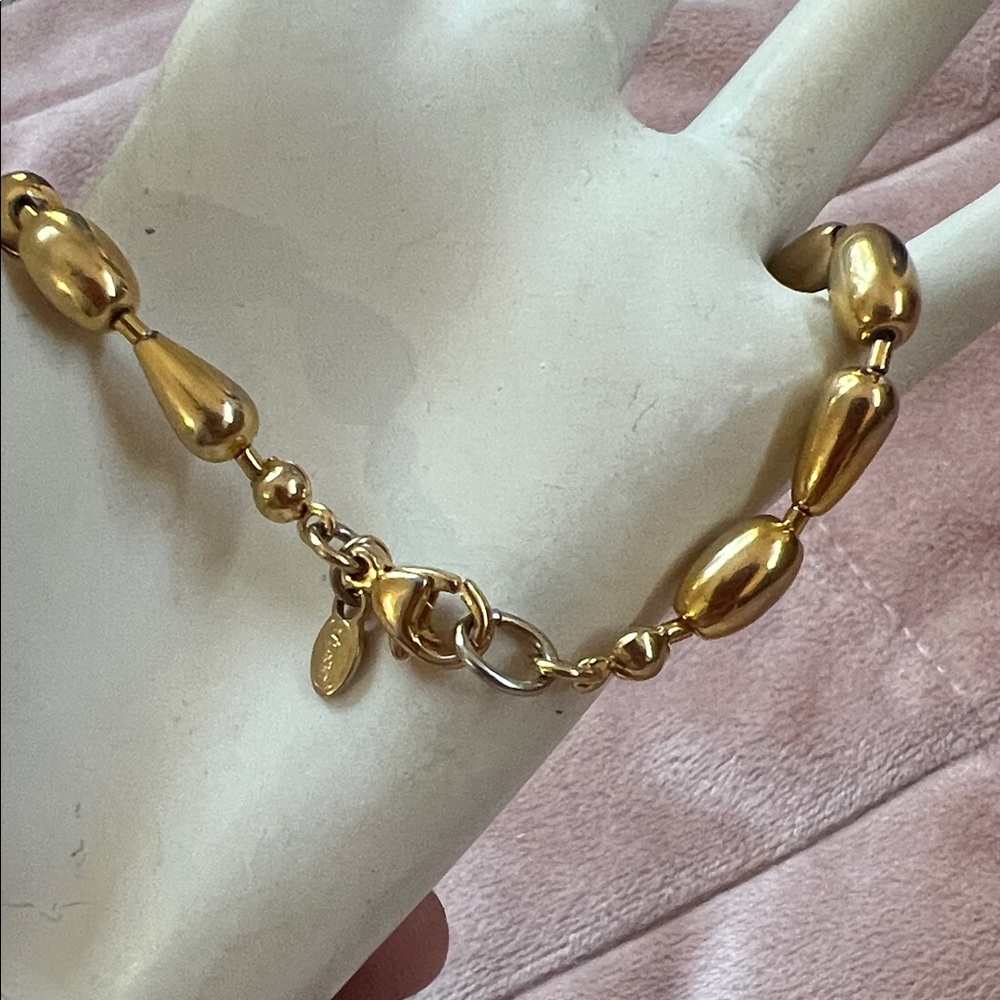 Monet Gold Tone Beaded Bracelet - Picture 6 of 6